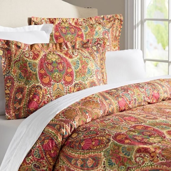 Pottery Barn Bedding Rosalie Paisley Duvet Cover Full Poshmark